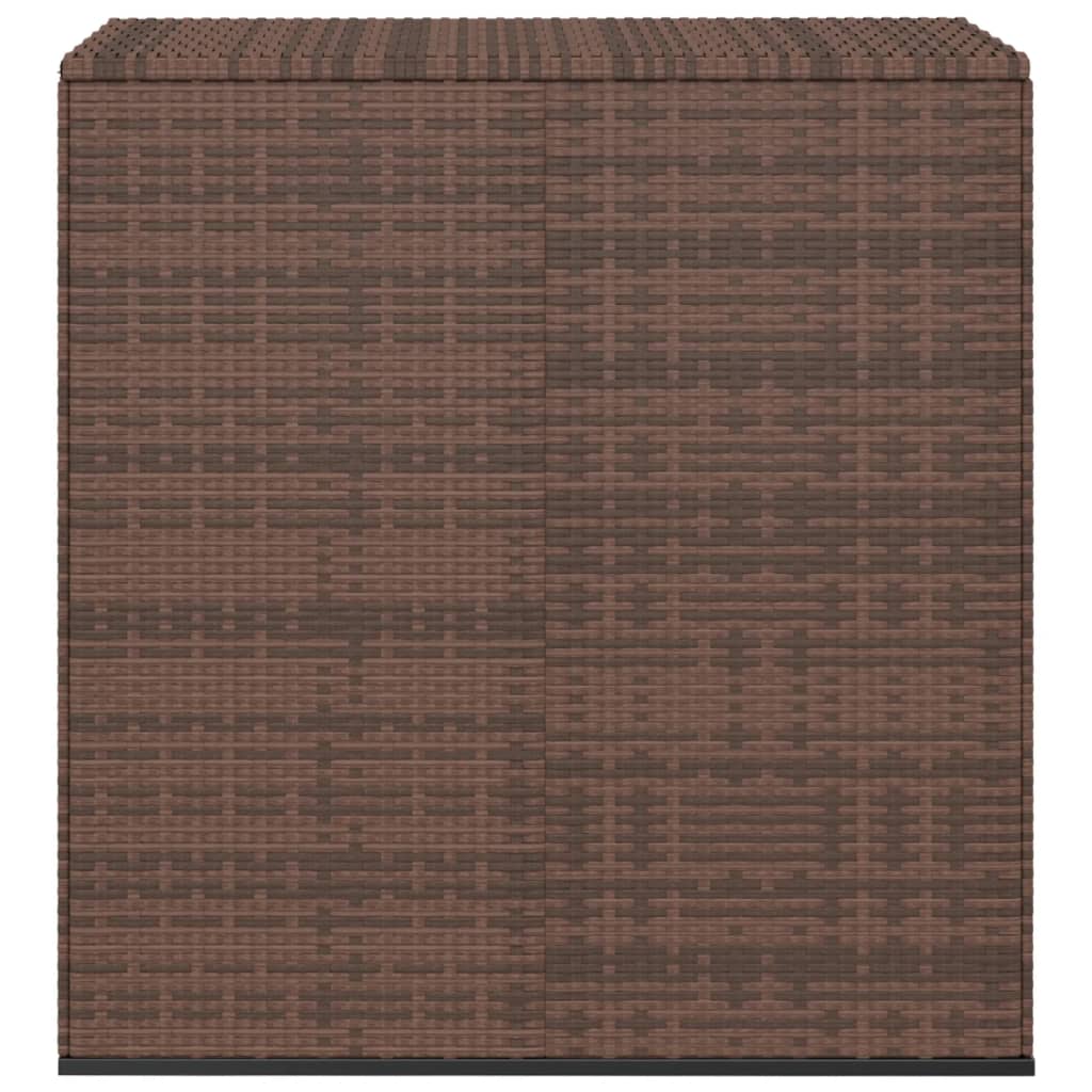 vidaXL Boîte à coussins de jardin Résine tressée 100x49x103,5cm Marron