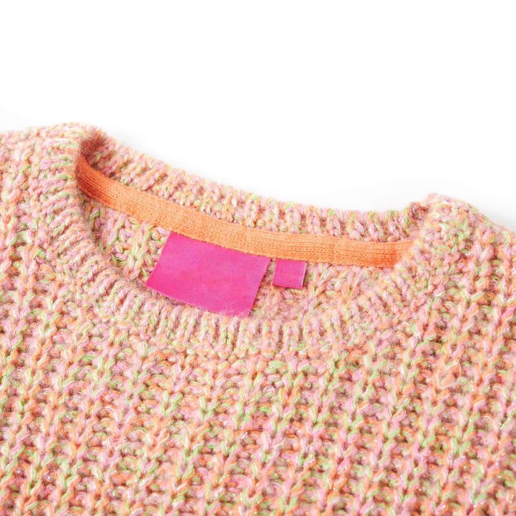 Pull-over tricoté pour enfants rose doux 116