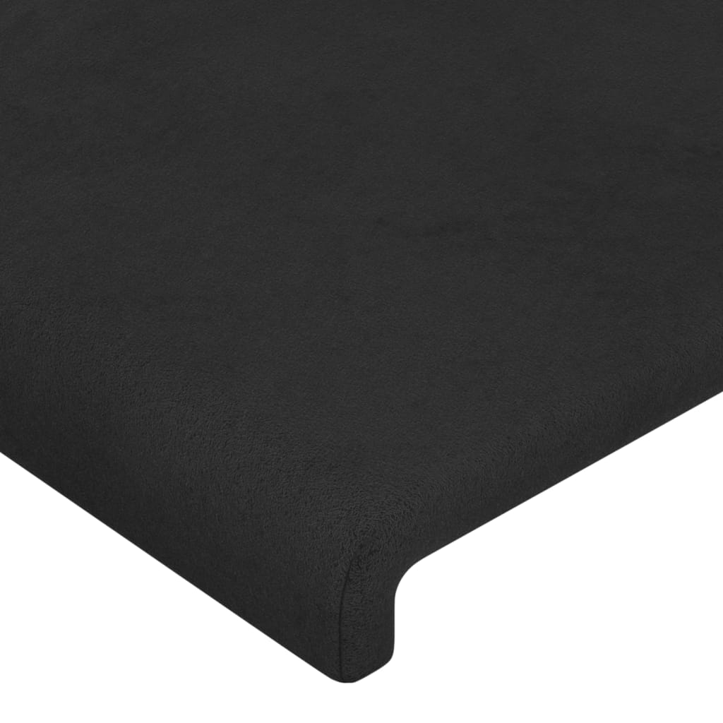 vidaXL Tête de lit avec oreilles Noir 103x23x118/128 cm Velours