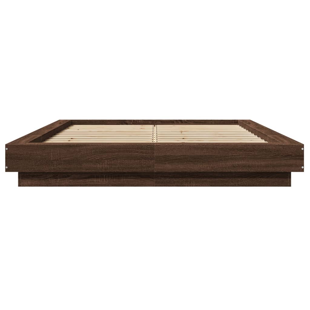 vidaXL Cadre de lit sans matelas chêne marron 140x200 cm