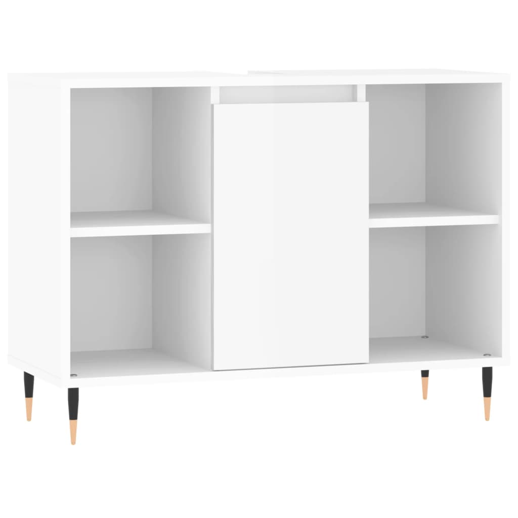 vidaXL Armoire de salle de bain blanc brillant 80x33x60 cm