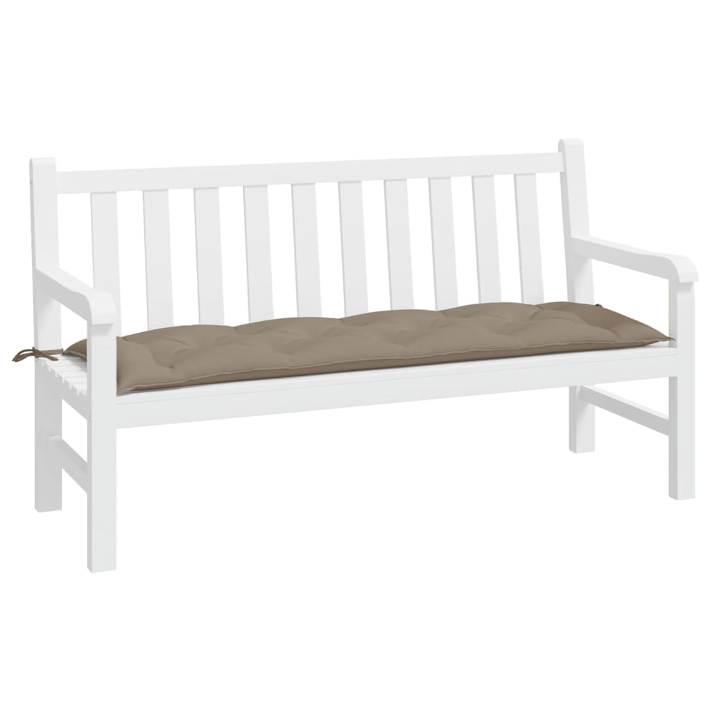 vidaXL Coussin de banc de jardin taupe 150x50x7 cm tissu oxford