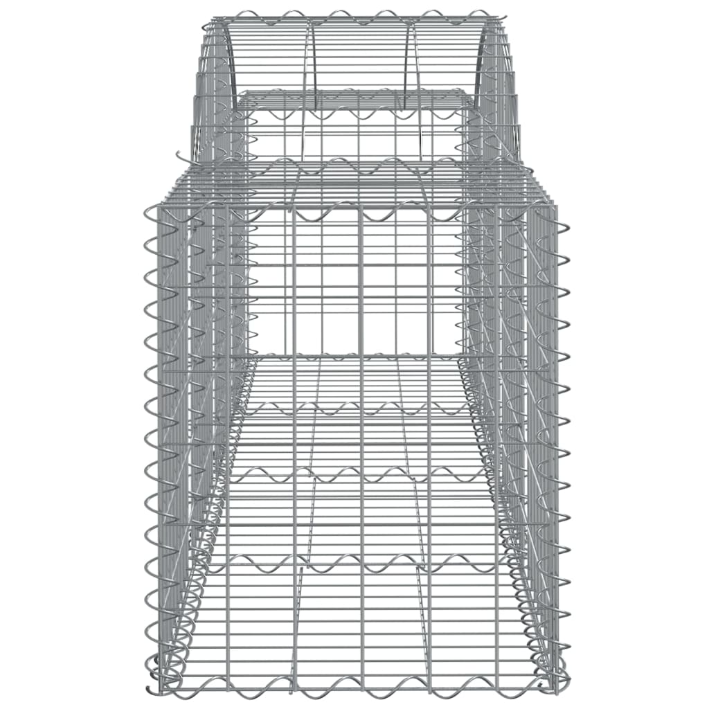 vidaXL Paniers à gabions arqués 20 pcs 200x50x60/80 cm fer galvanisé