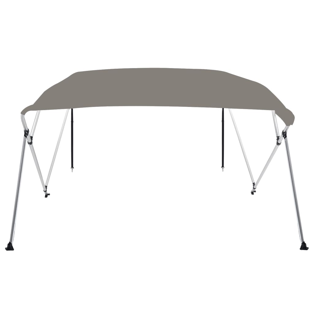 vidaXL Auvent bimini à 4 arceaux gris 243x244x137 cm