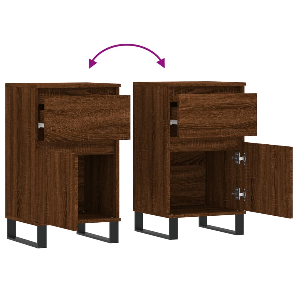 vidaXL Buffet chêne marron 40x35x70 cm bois d'ingénierie