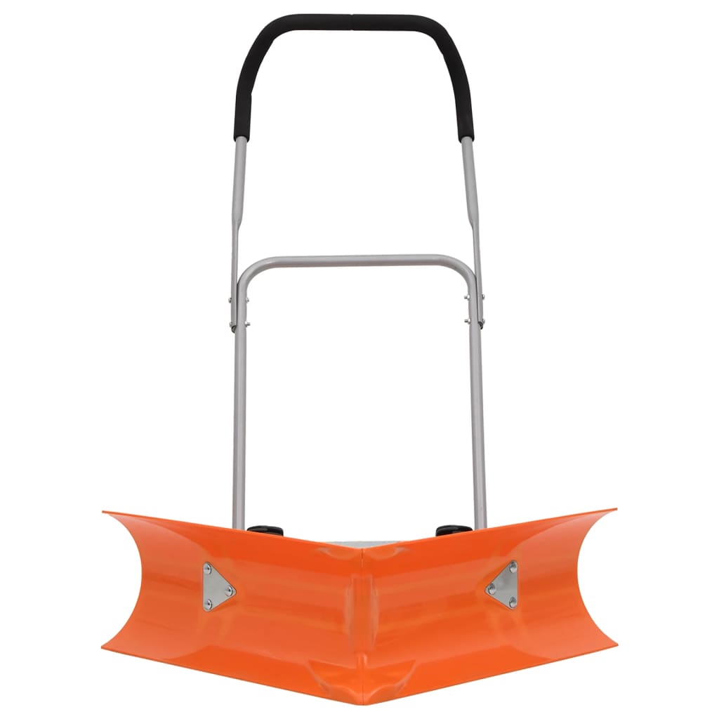 vidaXL Pelle à neige double angle avec poignée extensible orange acier