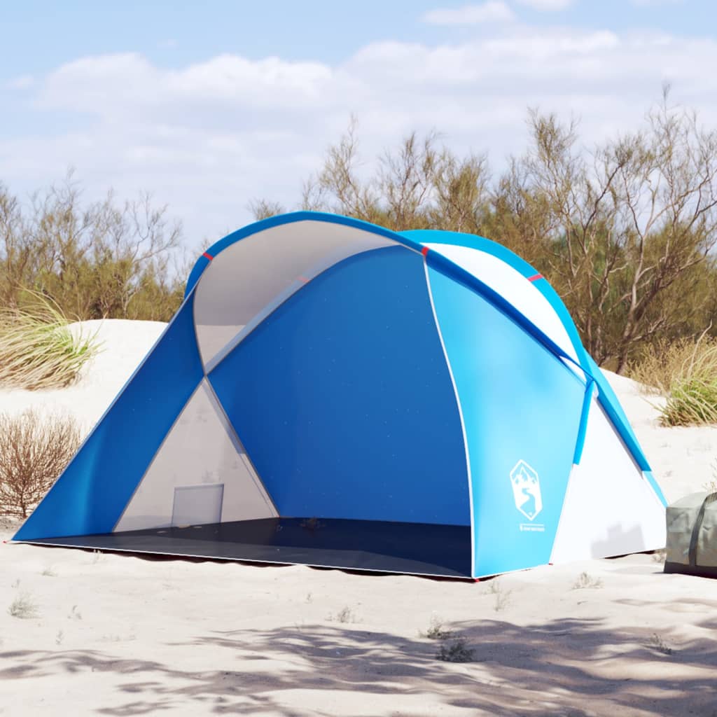 vidaXL Tente de plage 2 personnes bleu azuré escamotable imperméable