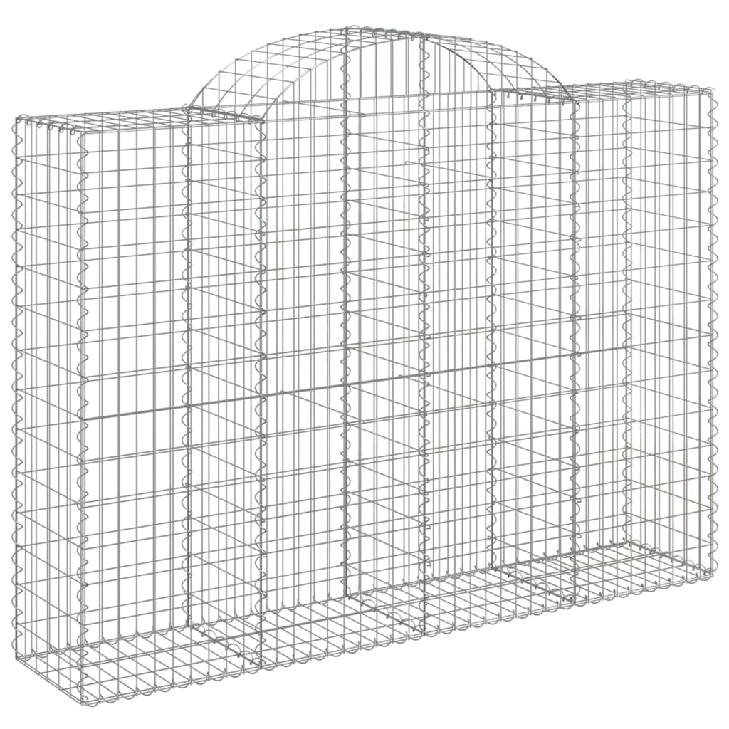 vidaXL Paniers à gabions arqués 25 pcs 200x50x140/160 cm Fer galvanisé