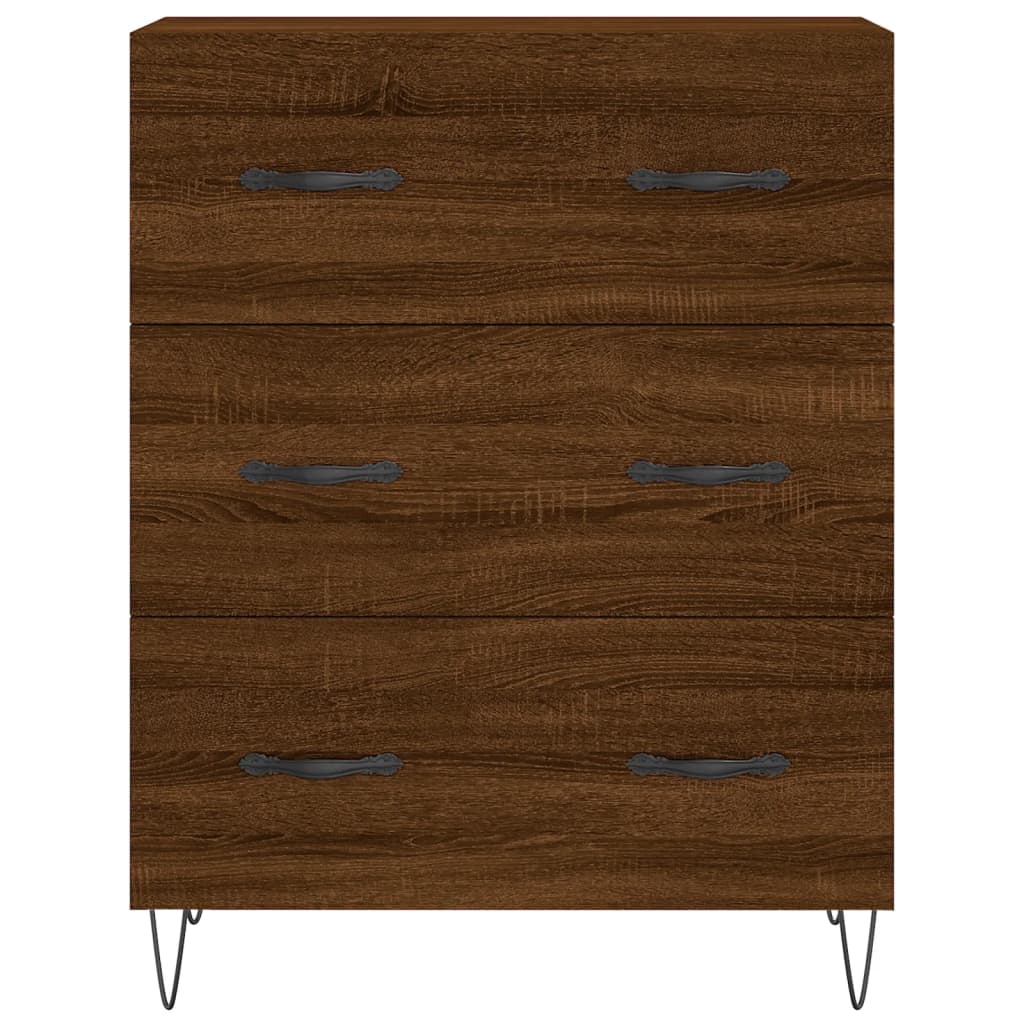 vidaXL Buffet chêne marron 69,5x34x90 cm bois d'ingénierie