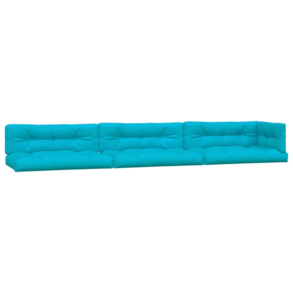 vidaXL Coussins de palette lot de 7 turquoise tissu