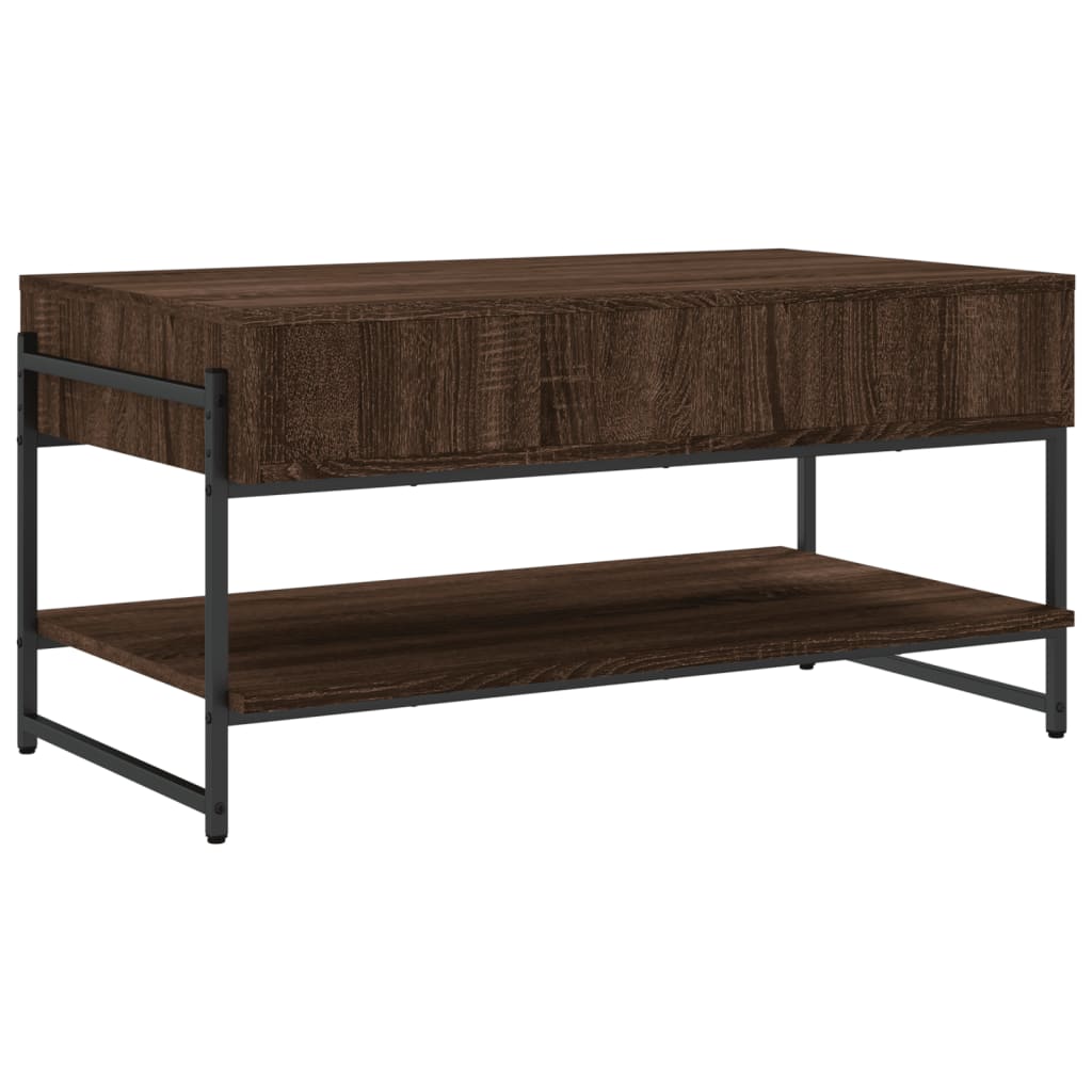 vidaXL Table basse chêne marron 90x50x45 cm bois d'ingénierie