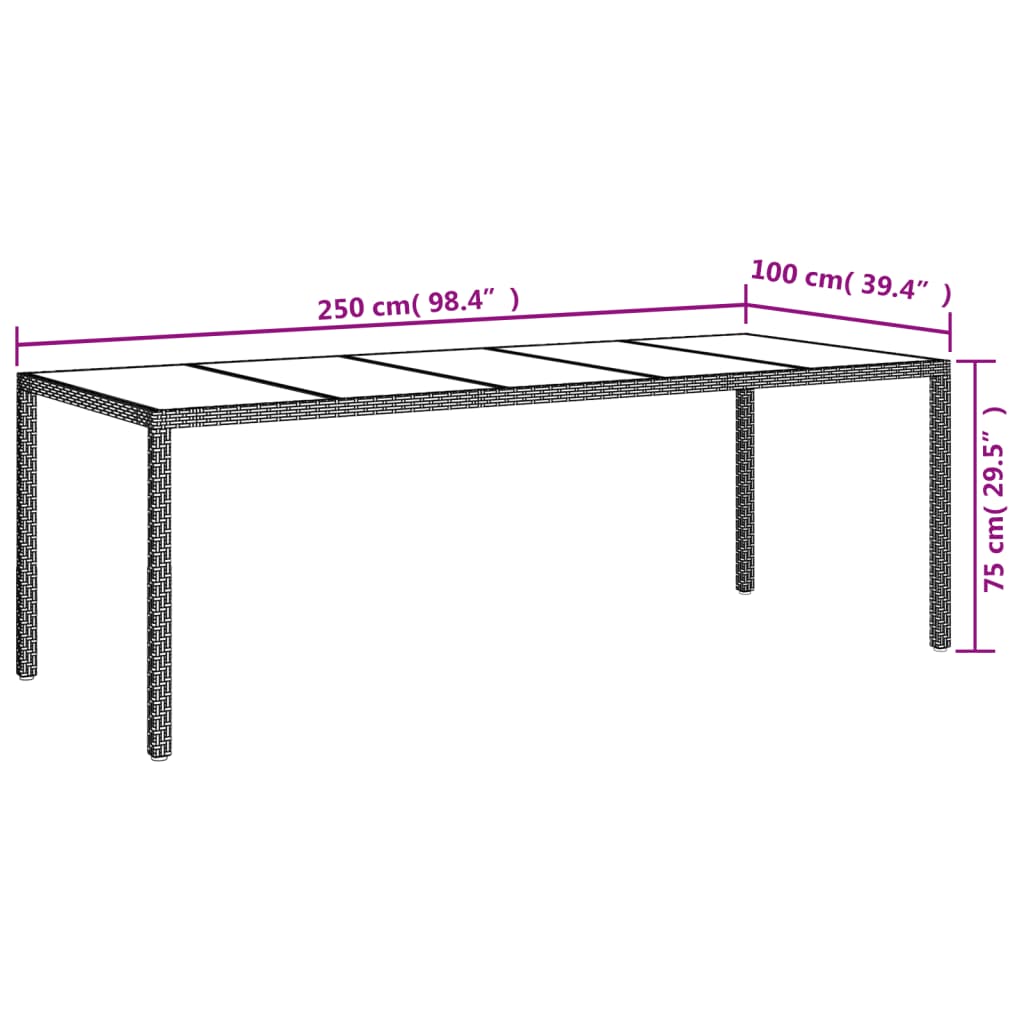 vidaXL Ensemble à manger de jardin et coussins 9 pcs marron poly rotin