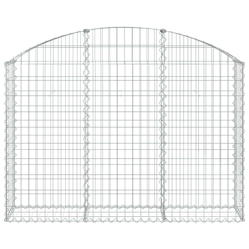 vidaXL Panier de gabions arqué 150x30x100/120 cm Fer galvanisé