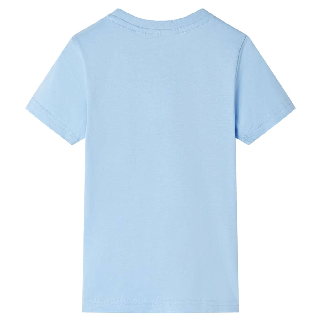 T-shirt pour enfants avec manches courtes bleu clair 140