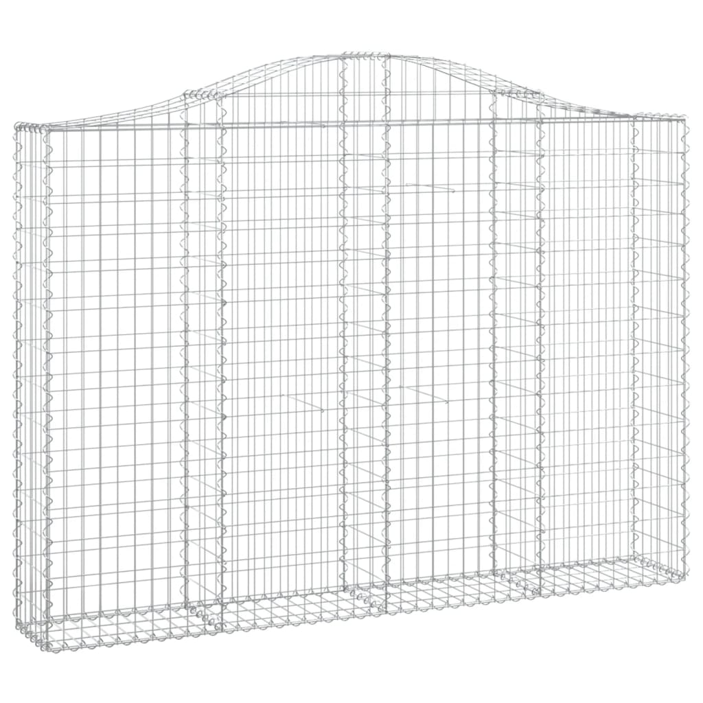 vidaXL Paniers à gabions arqués 14 pcs 200x30x140/160 cm Fer galvanisé