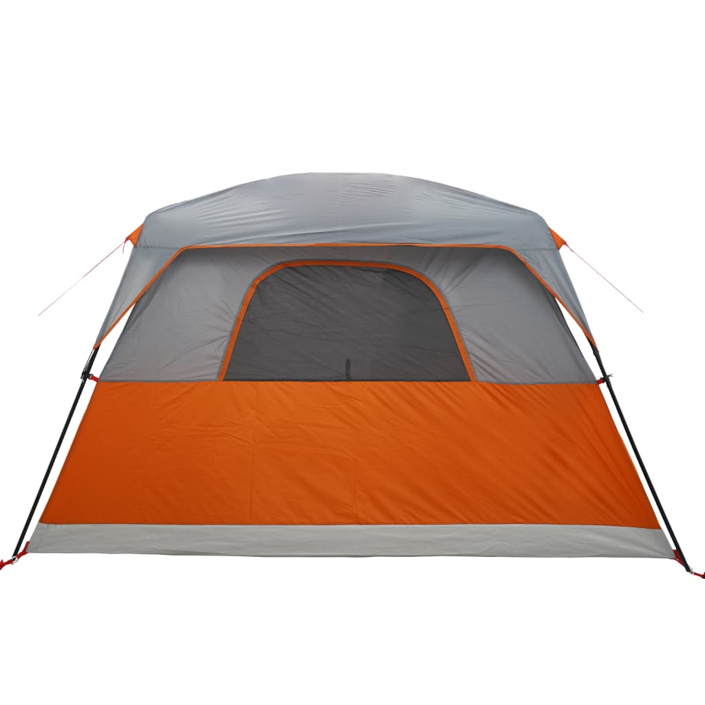 vidaXL Tente de cabine familiale 6 personnes orange imperméable