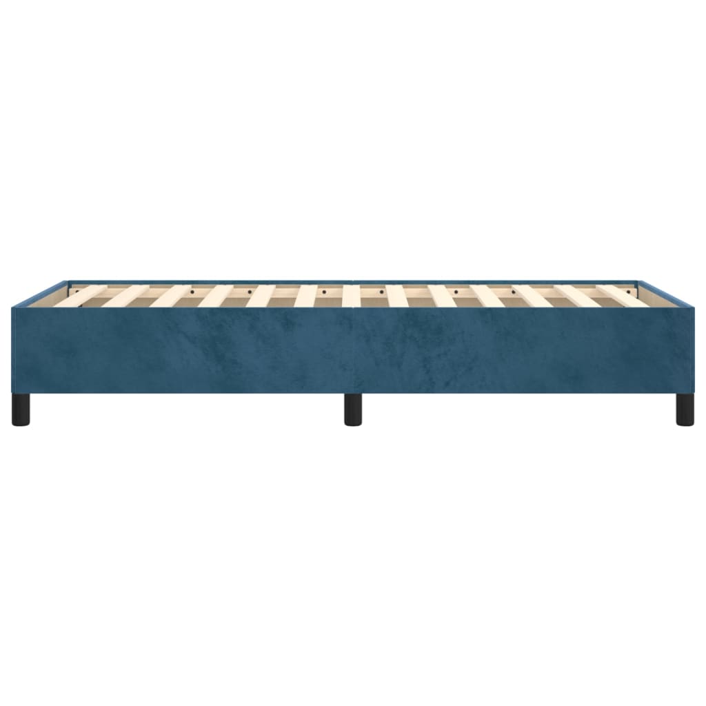 vidaXL Cadre de lit sans matelas bleu foncé 100x200 cm velours