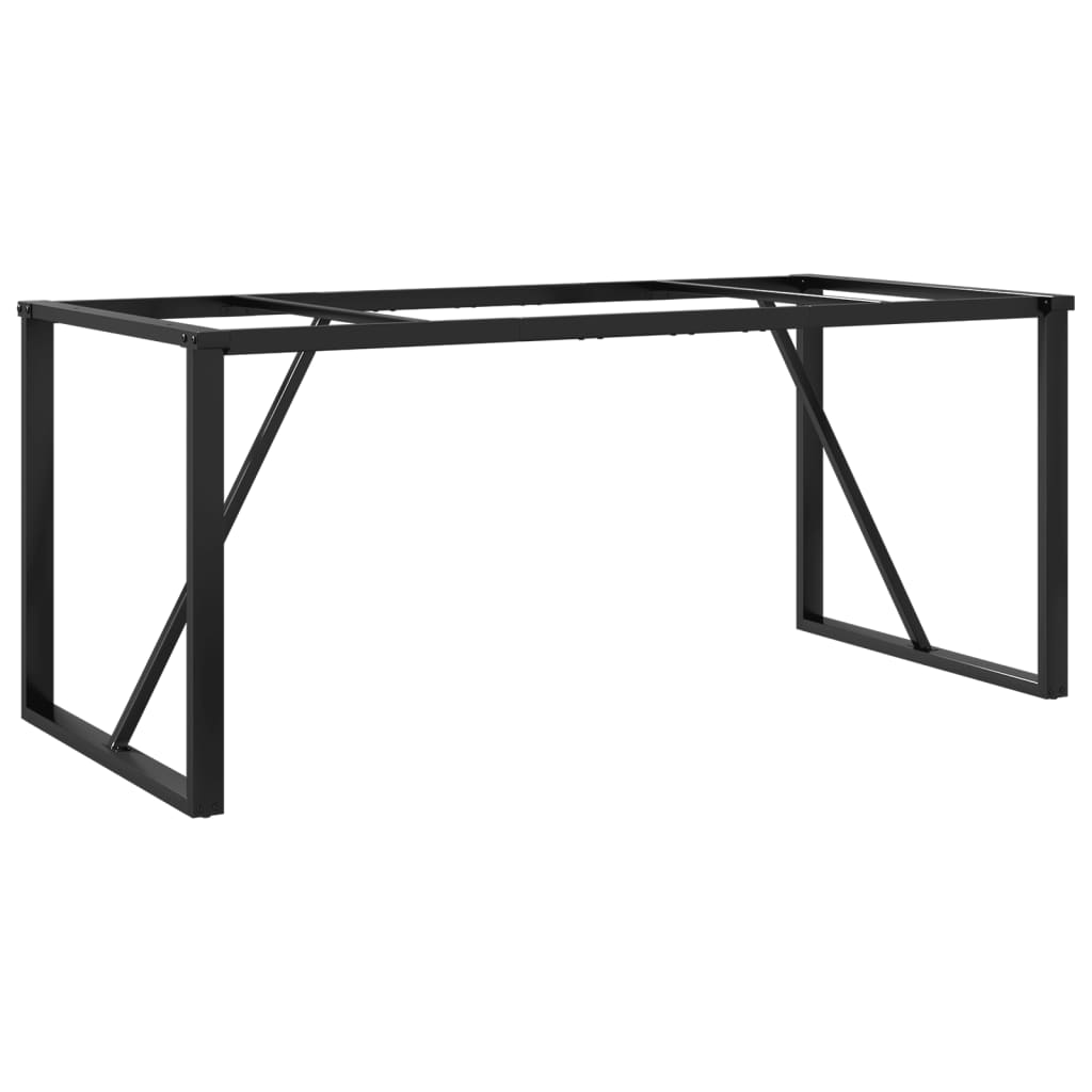 vidaXL Pieds de table à manger cadre en O 180x80x73 cm fonte