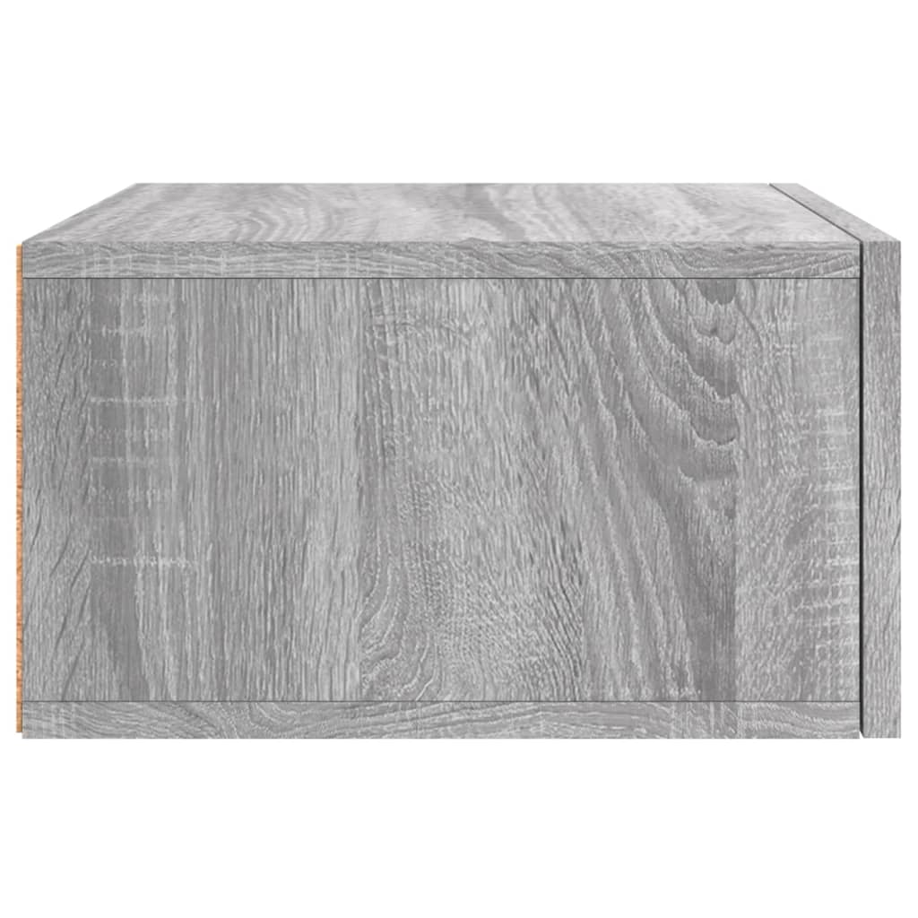 vidaXL Tables de chevet murales 2 pcs sonoma gris 35x35x20 cm