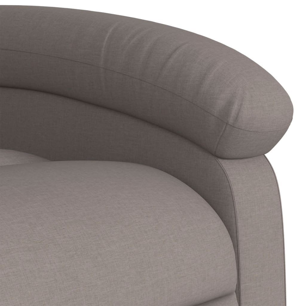 vidaXL Fauteuil inclinable de massage électrique Taupe Tissu