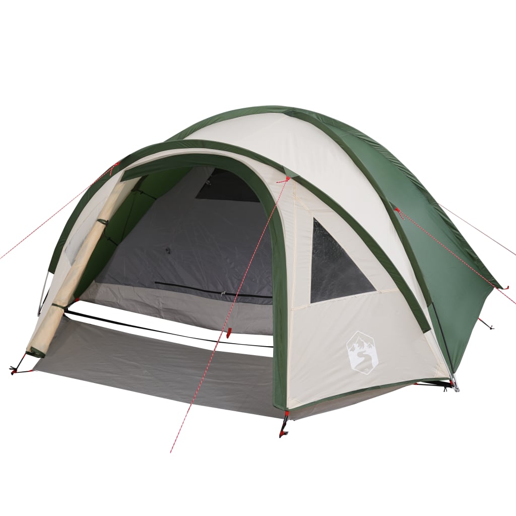 vidaXL Tente de camping à dôme 4 personnes vert imperméable