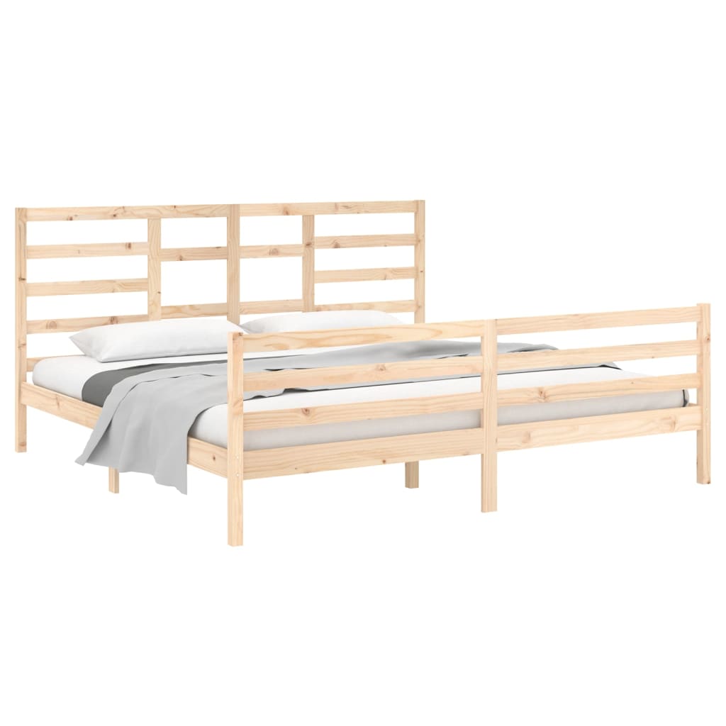 vidaXL Cadre de lit sans matelas bois massif 200x200 cm