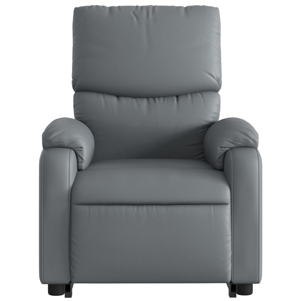 vidaXL Fauteuil inclinable de massage Gris Similicuir