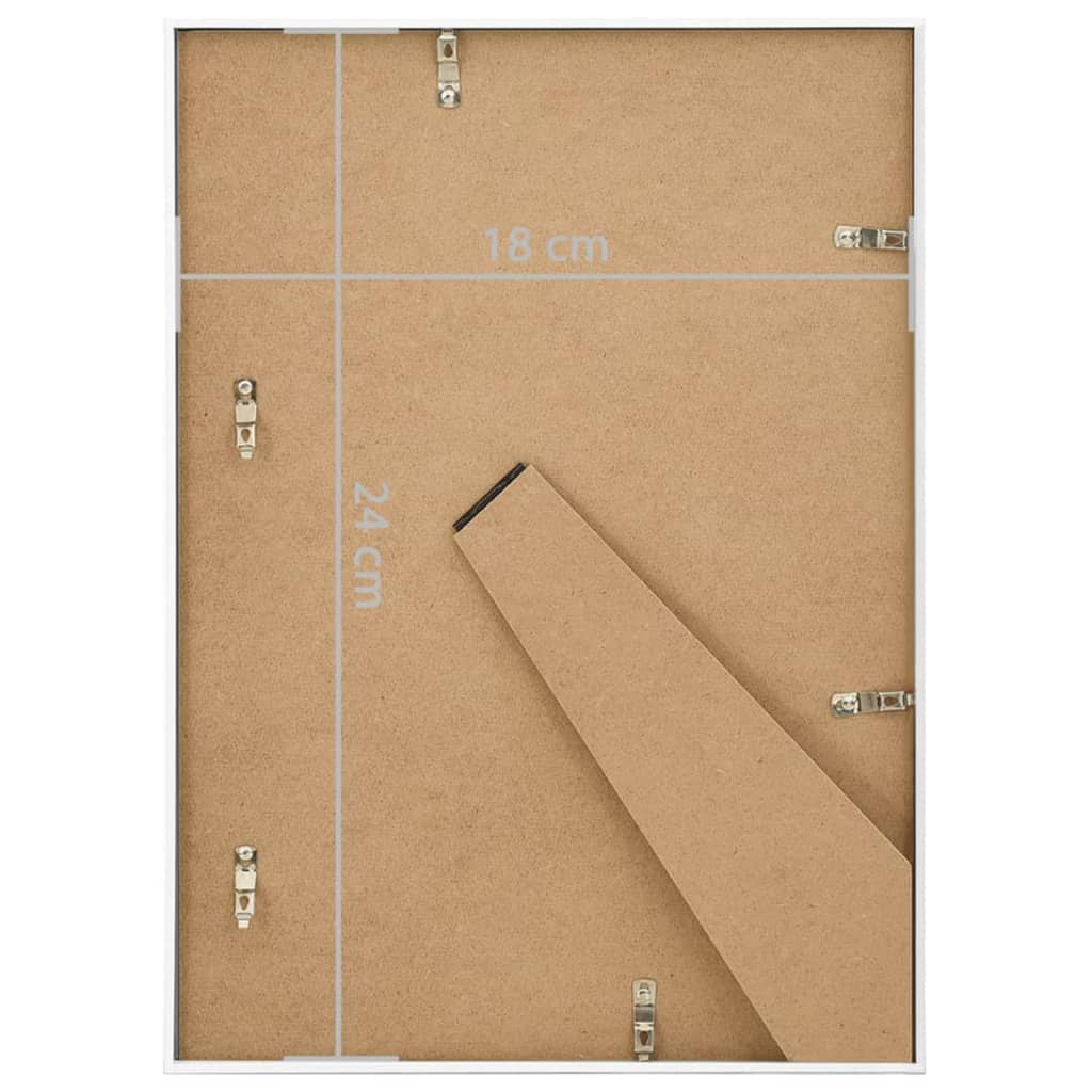 vidaXL Collage de cadres photo 3 pcs de table Blanc 18x24 cm MDF