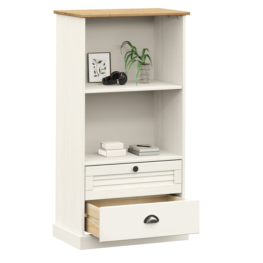 vidaXL Bibliothèque VIGO blanc 60x35x114,5 cm bois massif de pin