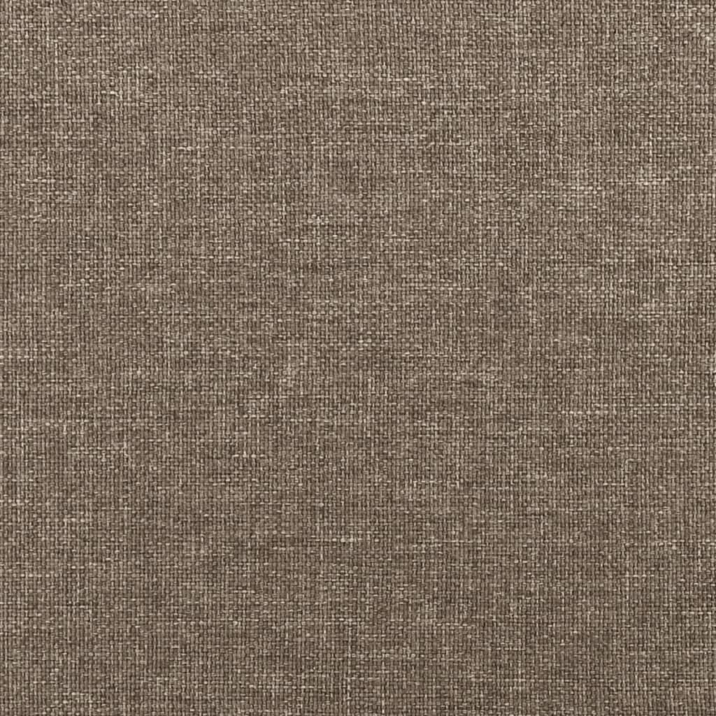 vidaXL Tête de lit avec oreilles Taupe 203x23x118/128 cm Tissu