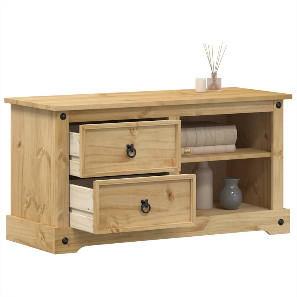 vidaXL Meuble TV Corona 100x40x52 cm bois de pin massif