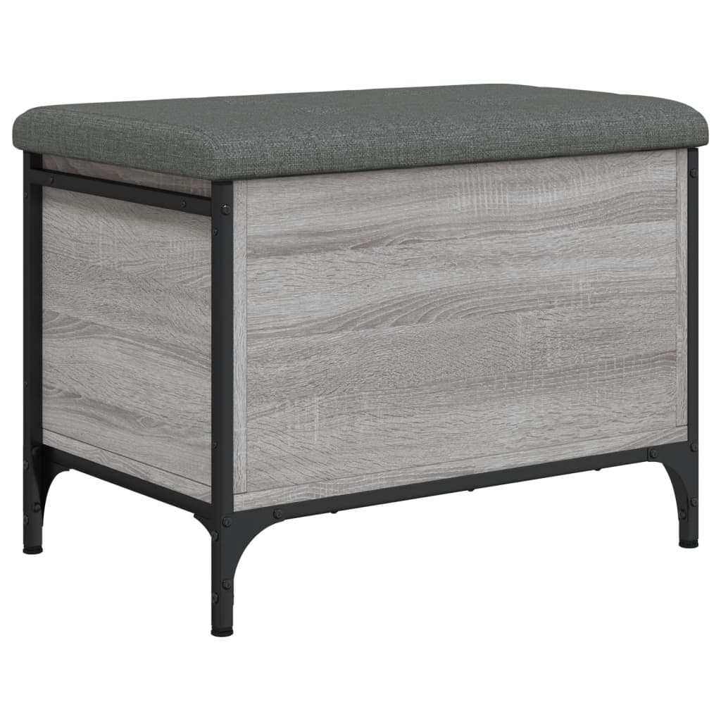 vidaXL Banc de rangement sonoma gris 62x42x45 cm bois d'ingénierie