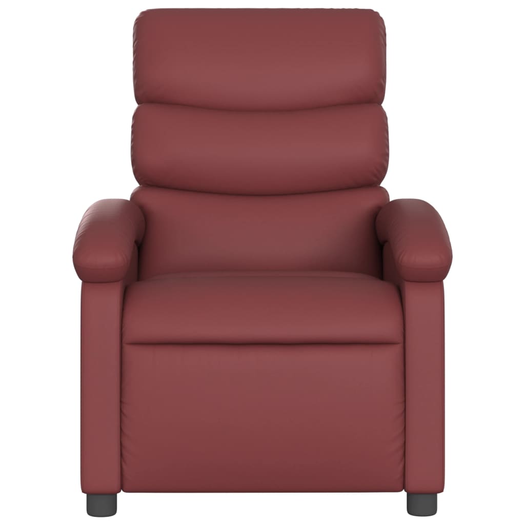 vidaXL Fauteuil inclinable électrique Rouge bordeaux Similicuir