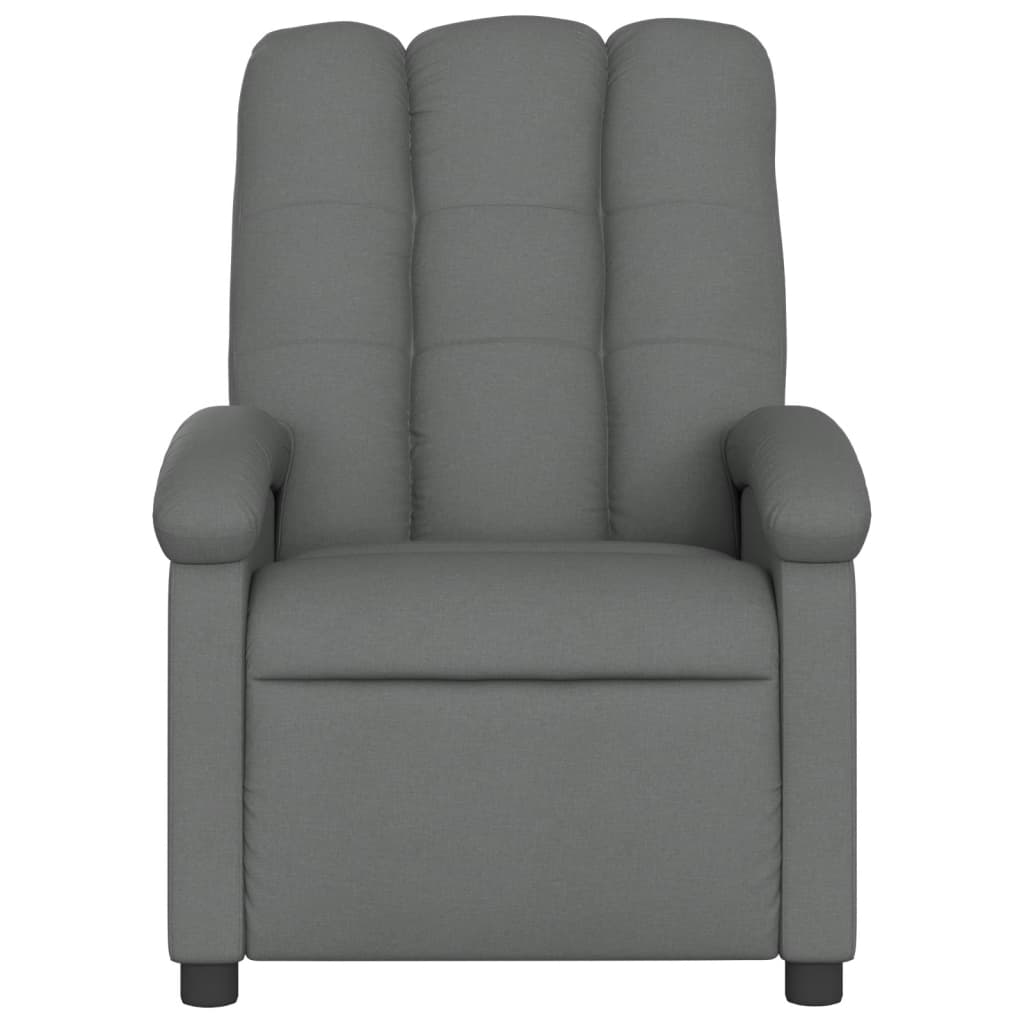 vidaXL Fauteuil de massage inclinable Gris foncé Tissu