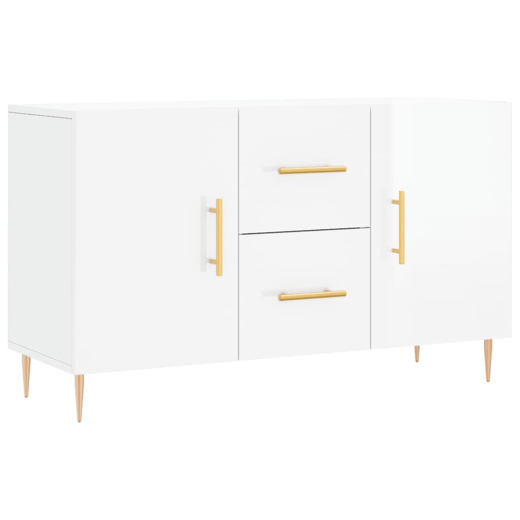 vidaXL Buffet blanc brillant 100x36x60 cm bois d'ingénierie