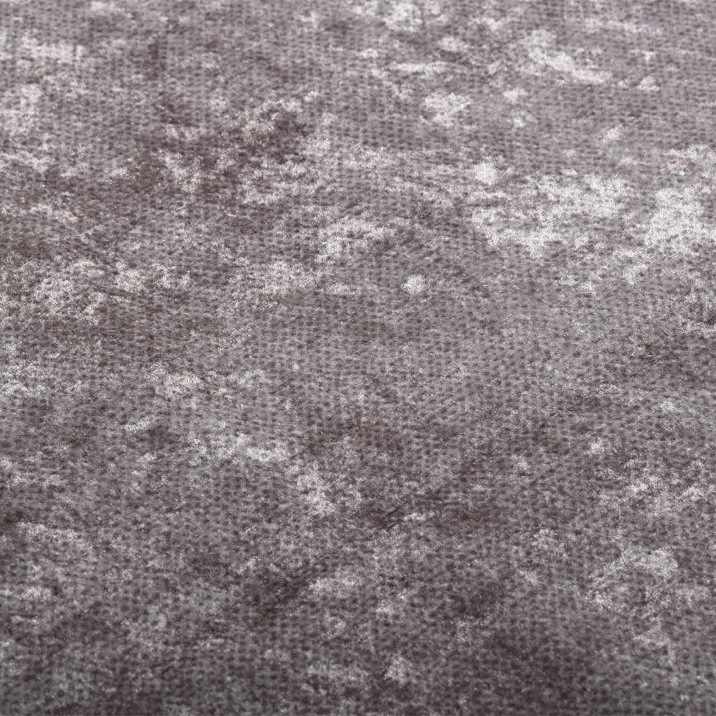 vidaXL Tapis lavable antidérapant 80x150 cm Gris