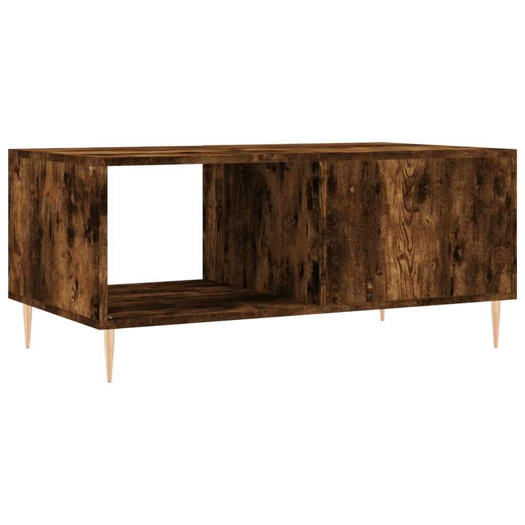 vidaXL Table basse chêne fumé 90x50x40 cm bois d'ingénierie