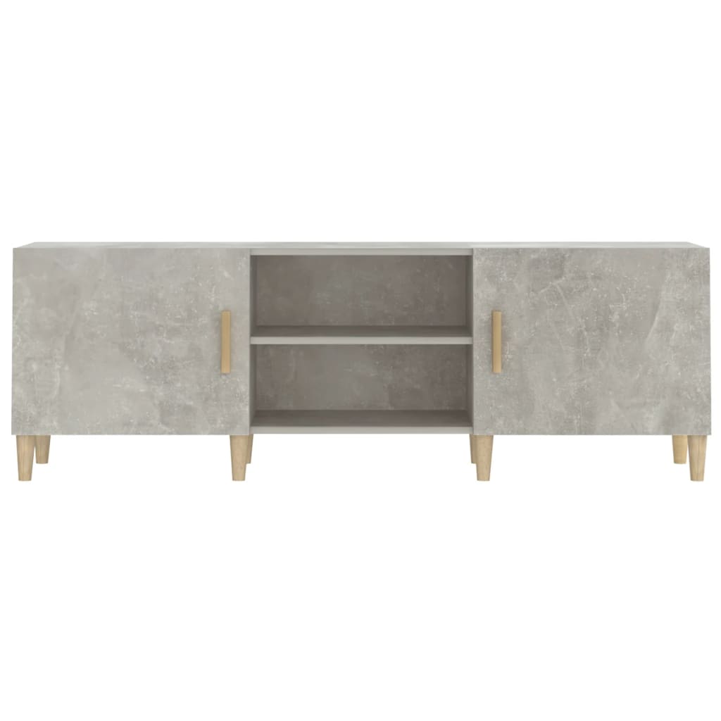 vidaXL Meuble TV Gris béton 150x30x50 cm Bois d'ingénierie