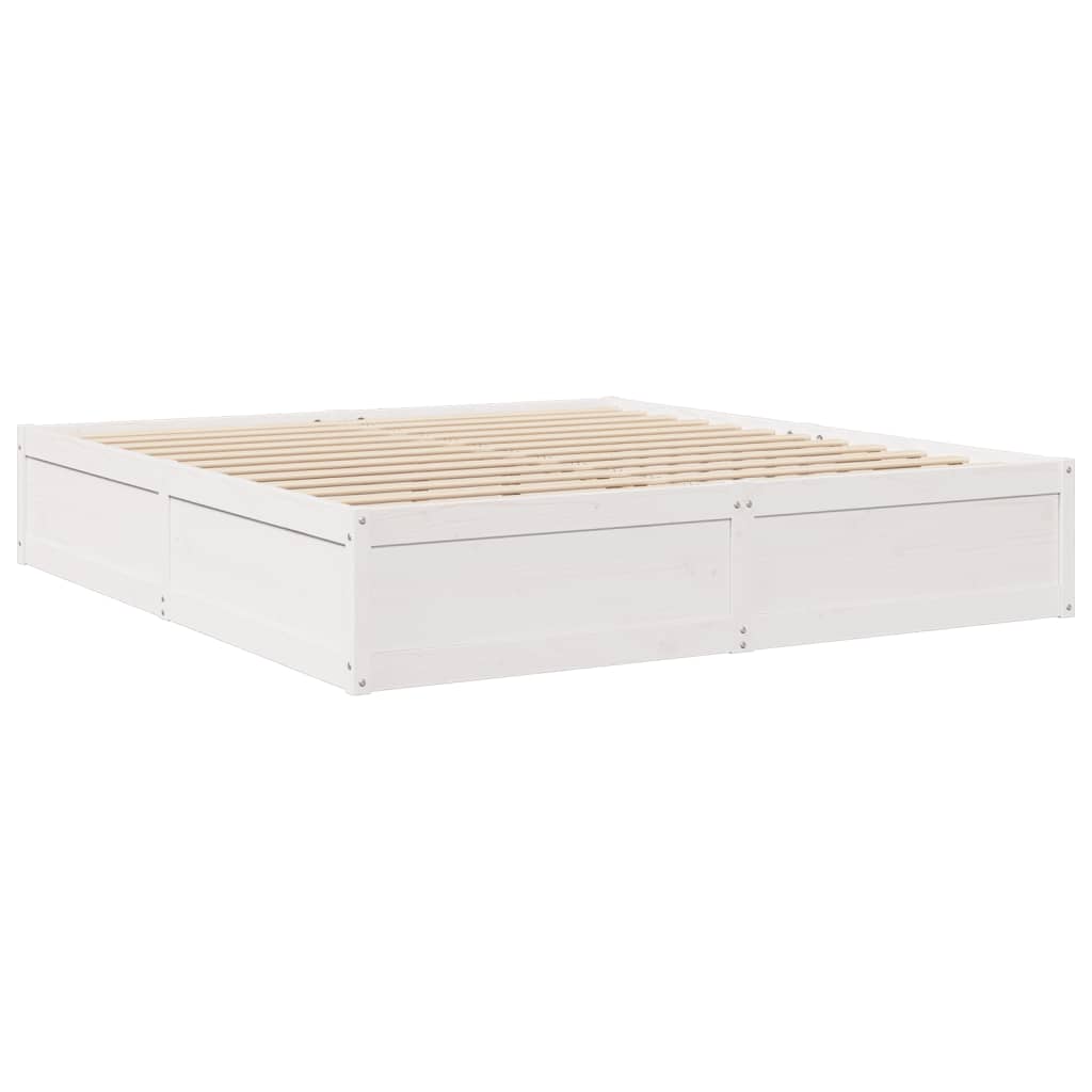 vidaXL Lit avec matelas blanc 180x200 cm bois massif de pin