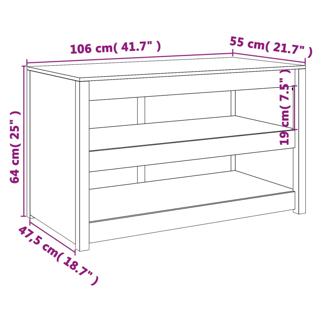 vidaXL Armoire de cuisine d'extérieur noir 106x55x64cm bois pin massif