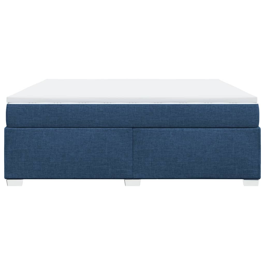 vidaXL Sommier à lattes de lit avec matelas Bleu 180x200 cm Tissu