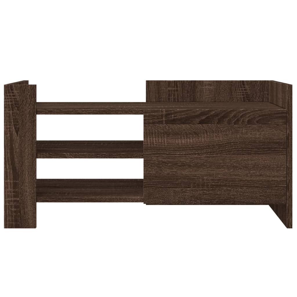 vidaXL Meuble TV chêne marron 80x35x40 cm bois d'ingénierie