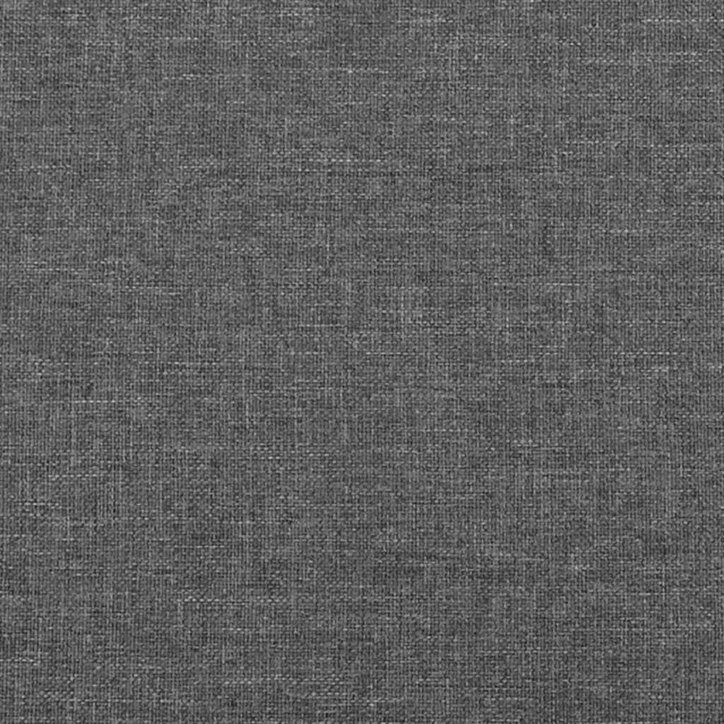 vidaXL Tête de lit avec oreilles Gris foncé 93x23x78/88 cm Tissu