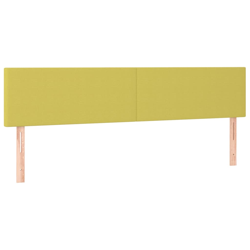 vidaXL Tête de lit à LED Vert 200x5x78/88 cm Tissu