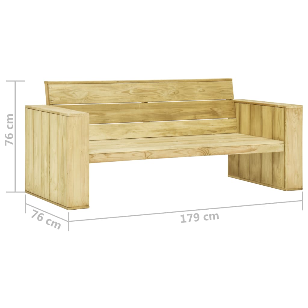 vidaXL Salon de jardin 2 pcs Bois de pin imprégné