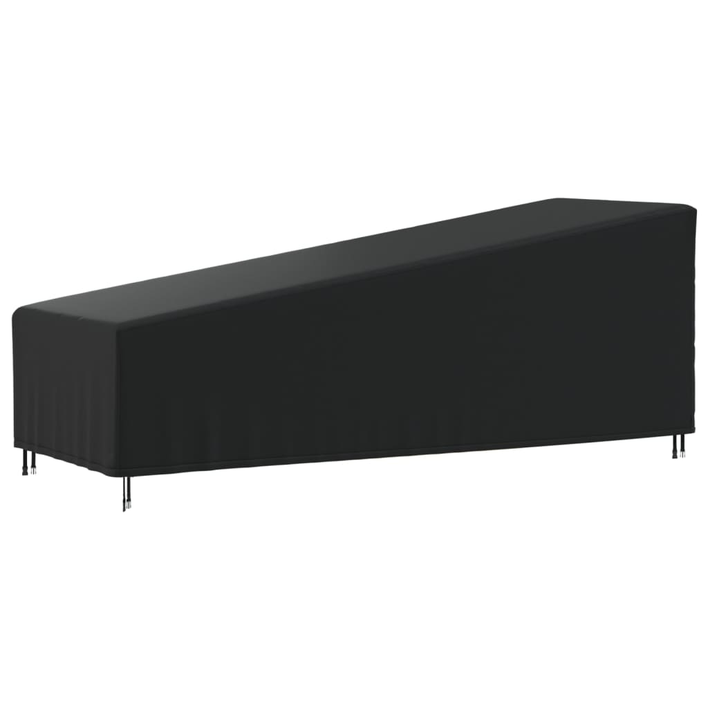 vidaXL Housse de chaise longue noir 210x80x45/75 cm oxford 420D