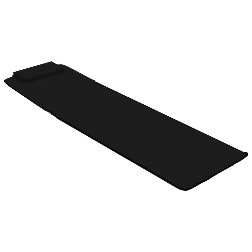 vidaXL Tapis de plage pliables 2 pcs Acier et tissu Noir