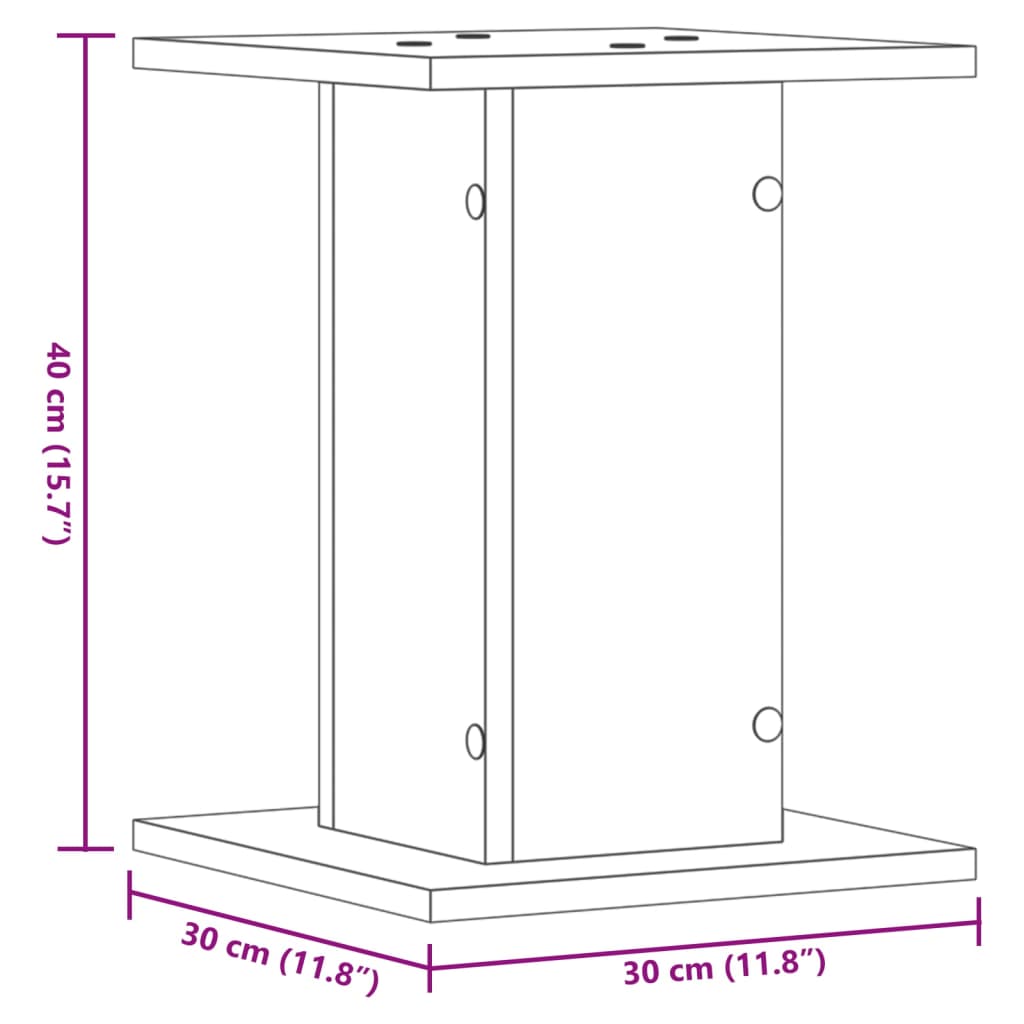 vidaXL Supports pour plantes 2 pcs blanc 30x30x40 cm bois d'ingénierie