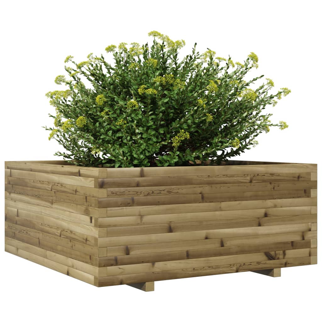 vidaXL Jardinière 110x110x49,5 cm bois de pin imprégné