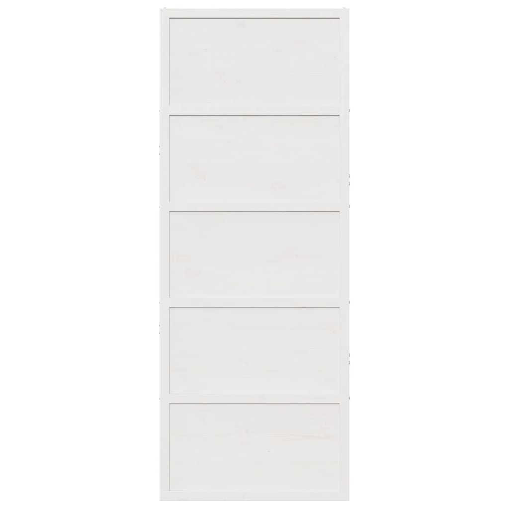 vidaXL Porte de grange blanc 80x208 cm bois massif de pin